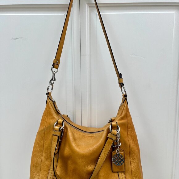 Coach Alexandra Yellow Leather 15273 handbag satchel-style tote - Picture 8 of 12